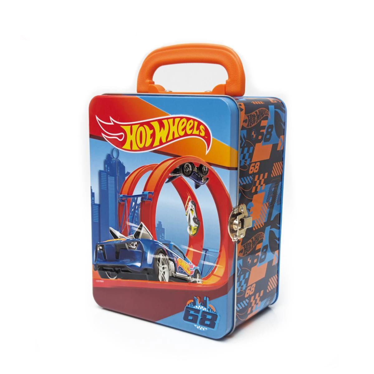 Caja Metalica Portautos Hotwheels Diseño D